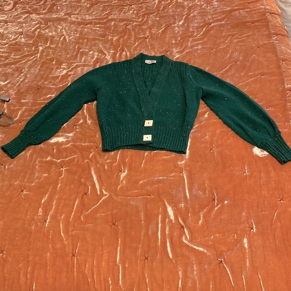 Vintage Alberoy green will cardigan size extra small. - Picture 1 of 5